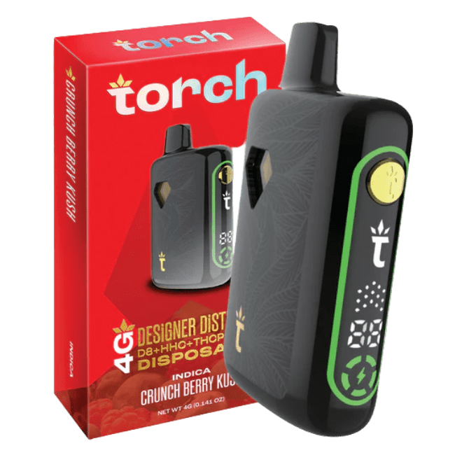 11_07f8547b-05ba-4f78-addc-15d1665e5c76 Torch Designer Distillate 4g Disposable Crunch Berry Kush Indica - Image 1