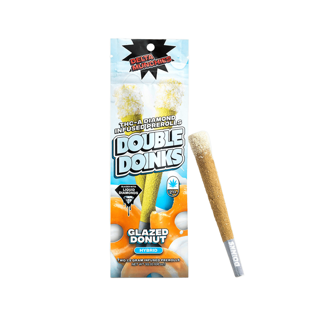 15_bf5afaed-0e94-4ceb-b739-0dc2f93e0826 Delta Munchies Double Doinks Glazed Donut Hybrid - Image 1