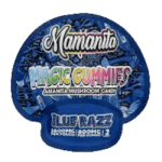Mamanita Blue Razz Magic Gummies Mushroom Candy 2pcs 800mg 1600mg Per Pkg