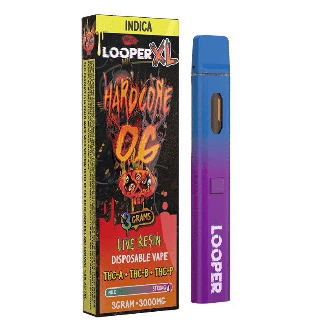 21_21a77220-95ff-4339-ba6e-d2b6b463ebad LOOPER XL LIVE RESIN 3G DISPOSABLE - HARDCORE OG INDICA - Image 1