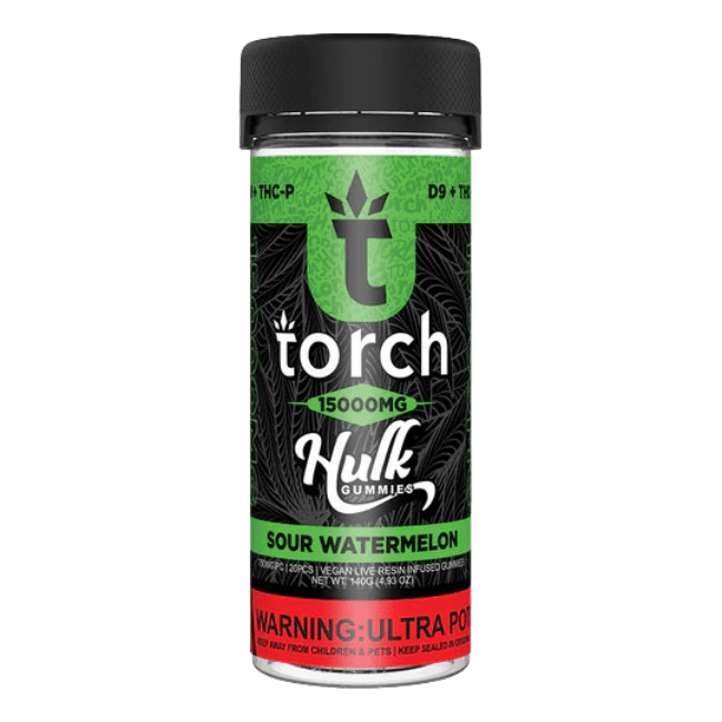 24 Torch Hulk Gummies 15000mg Sour Watermelon - Image 1