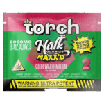 Torch Hulk Gummies Maxx’d 2000mg + 25mg D9 Booster 2ct Sour Watermelon