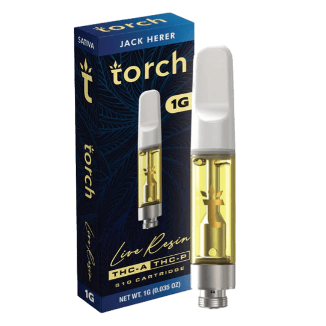 36 Torch Live Resin 1g Cartridge Jack Herer Sativa - Image 1