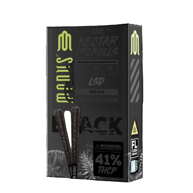 46 Modus Black Live Nectar 2ct 1g Pre-Rolls LSD Indica - Image 1