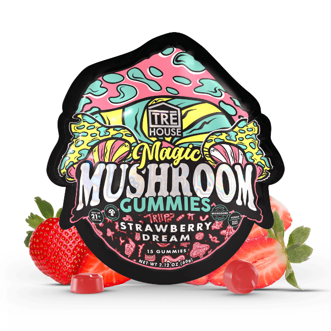 46_6e9c3b3e-c97d-40b5-8eda-9f59f1f6e087 TRE House Mushroom Gummies Strawberry Dream 15 Gummies - Image 1