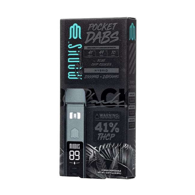 49_b27bf2e5-86dd-4b72-b82e-0328a69bad7d Modus Black Pocket Dabs 2g Disposable Blue Chip Cookies Hybrid - Image 1