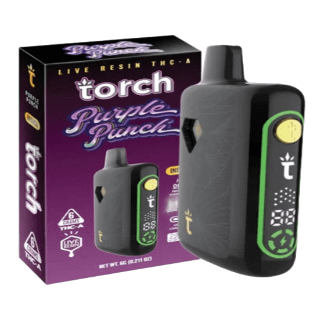 51_7eb0abba-0f5e-448b-b00c-6ecc91ab06a9 Torch Live Resin THC-A 6g Disposable Purple Punch Indica - Image 1