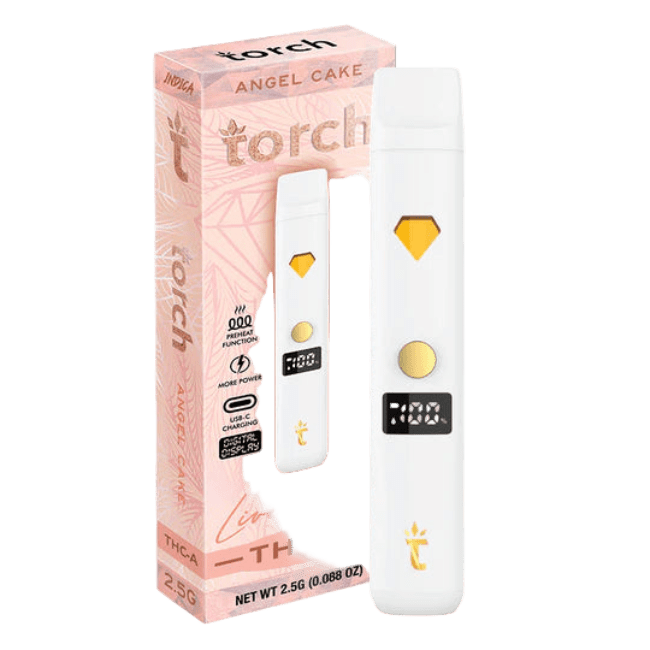 55_12a8d992-717f-4da1-9a5d-5b5f69503d85 Torch Live Rosin Disposable 2.5g Angel Cake Indica - Image 1