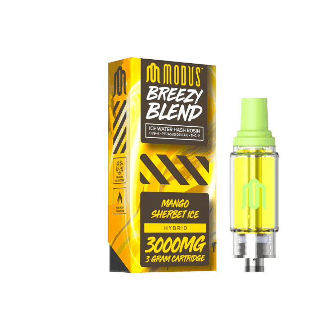 57_8c49fc8f-199a-4c23-90a1-dc6e701ddb5f Modus Breezy Blend 3g 3000mg Cartridge Mango Sherbet Ice Hybrid - Image 1