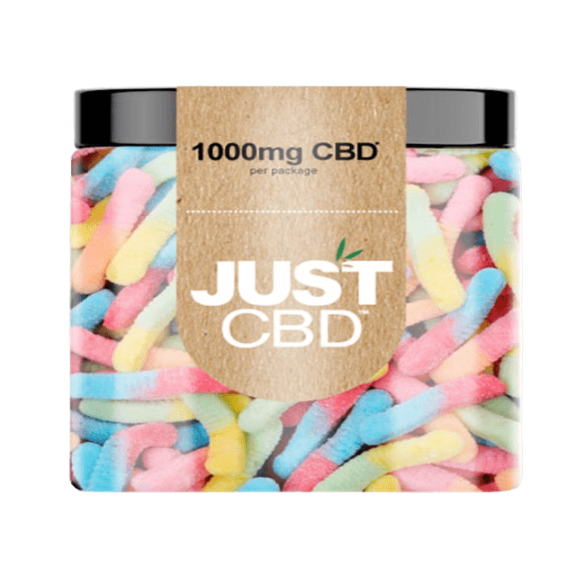 65_06c06e75-6819-410e-9116-6e6f367795c7 JUST CBD GUMMIES 1000MG - SOUR WORMS - Image 1