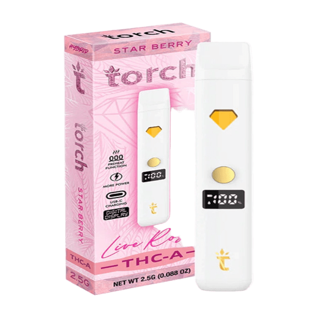 67_6041f849-e8a5-469e-a0ad-9843a0a301f8 Torch Live Rosin Disposable 2.5g Star Berry Hybrid - Image 1
