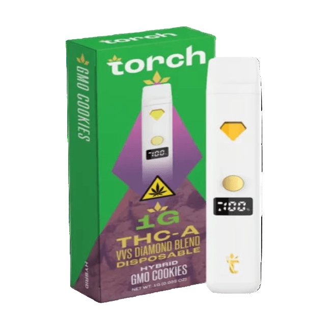 81_80d24229-c20d-4e38-bd5d-d8f525143fd0 Torch THC-A 1g VVS Diamond Blend Disposable GMO Cookies Hybrid - Image 1