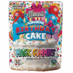 Mamanita Birthday Cake Magic Gummies Mushroom Candy 2pcs 800mg 1600mg Per Pkg