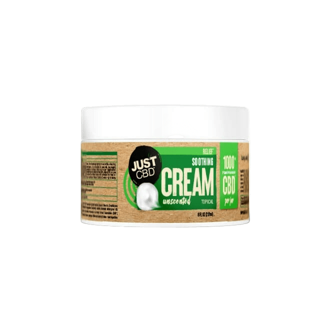 JCBD-Relief-Tubjar-Unscented-8oz-1 JUST CBD EXTRA STRENGTH FREEZE CREAM TUB- 1000MG - Image 1