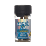 Torch THC-A Pre-Rolls Lil Flames VVS Diamonds Rolled in Kief and Hash 1g 4ct Jar Berry Blue Indica