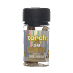 Torch THC-A Pre-Rolls Lil Flames VVS Diamonds Rolled in Kief and Hash 1g 4ct Jar Super Lemon Haze Sativa