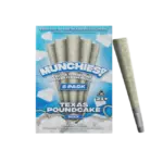 MUNCHIES THC-A DIAMOND PREROLLS 5PK – TEXAS POUNDCAKE INDICA - Seven Tech
