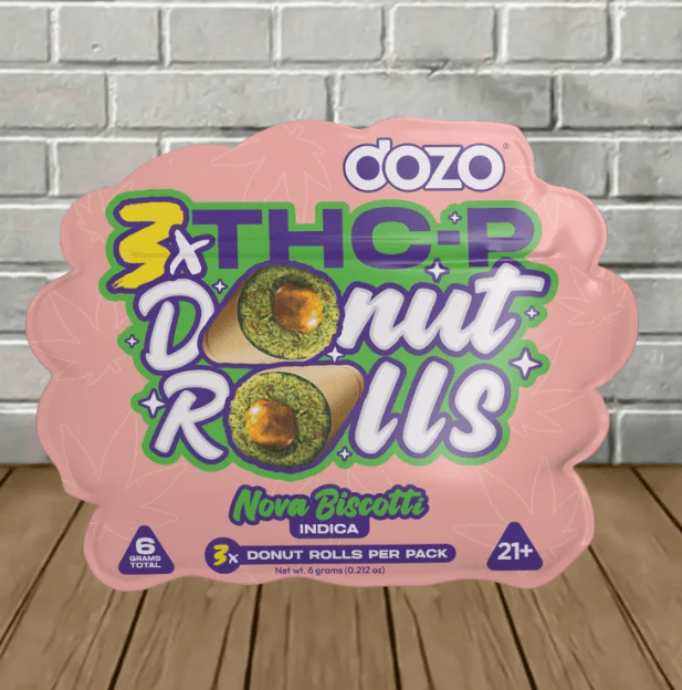 Capture_e19f3b4a-27ee-41c1-8290-93c2d0d2af88 DOZO - THC P DONUT PRE-ROLLS - 3 COUNT - NOVA BISCOTTI - INDICA - Seven Tech