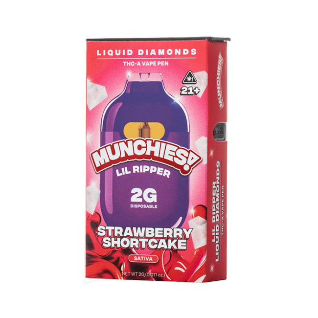 MUNCHIES LIL RIPPER 2G DISPOSABLE - STRAWBERRY SHORTCAKE SATIVA - Image 1