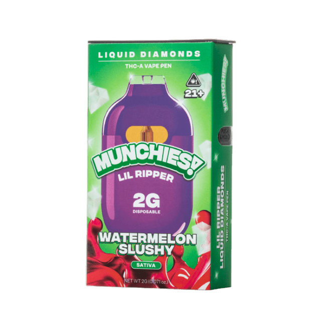 munchies_lil_ripper_thc-a_disposable_2g_-_watermelon_slushy_d80c1f7f-ad3d-48de-b390-055e3b33f1be MUNCHIES LIL RIPPER 2G DISPOSABLE - WATERMELON SLUSHIE SATIVA - Image 1