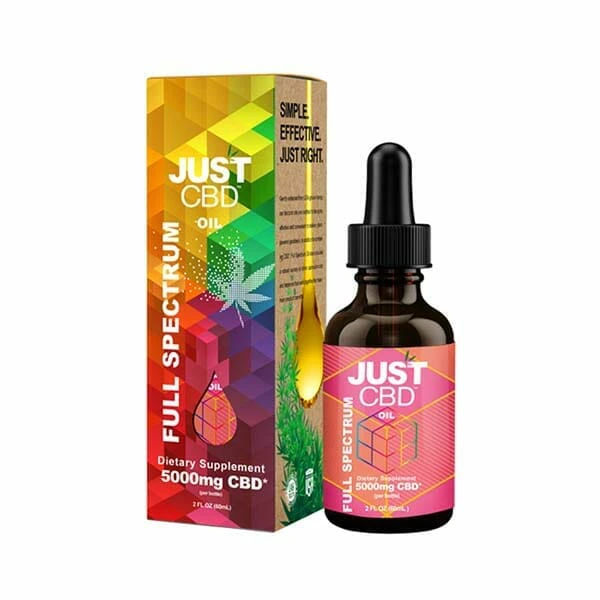 JustCBD_Tincture_FullSpectrum_5000mg.jpg JUST CBD OIL TINCTURE FULL SPECTRUM - 5000MG - Image 1